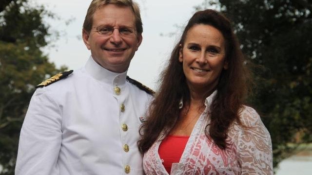CAPT Maarten Lutje Schipholt  MSc, National Liaison Representative of The Netherlands to Supreme Allied Command Transformation in Norfolk, with his wife, Edith.