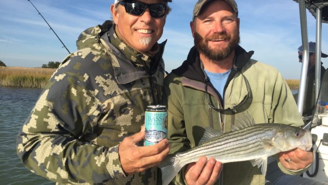 (Steve Crandall, CEO, Devils Backbone Brewing Company with Bart Jaeger, Chesapeake Bay Foundation Discovery Program Manager. Photo courtesy Chesapeake Bay Foundation)